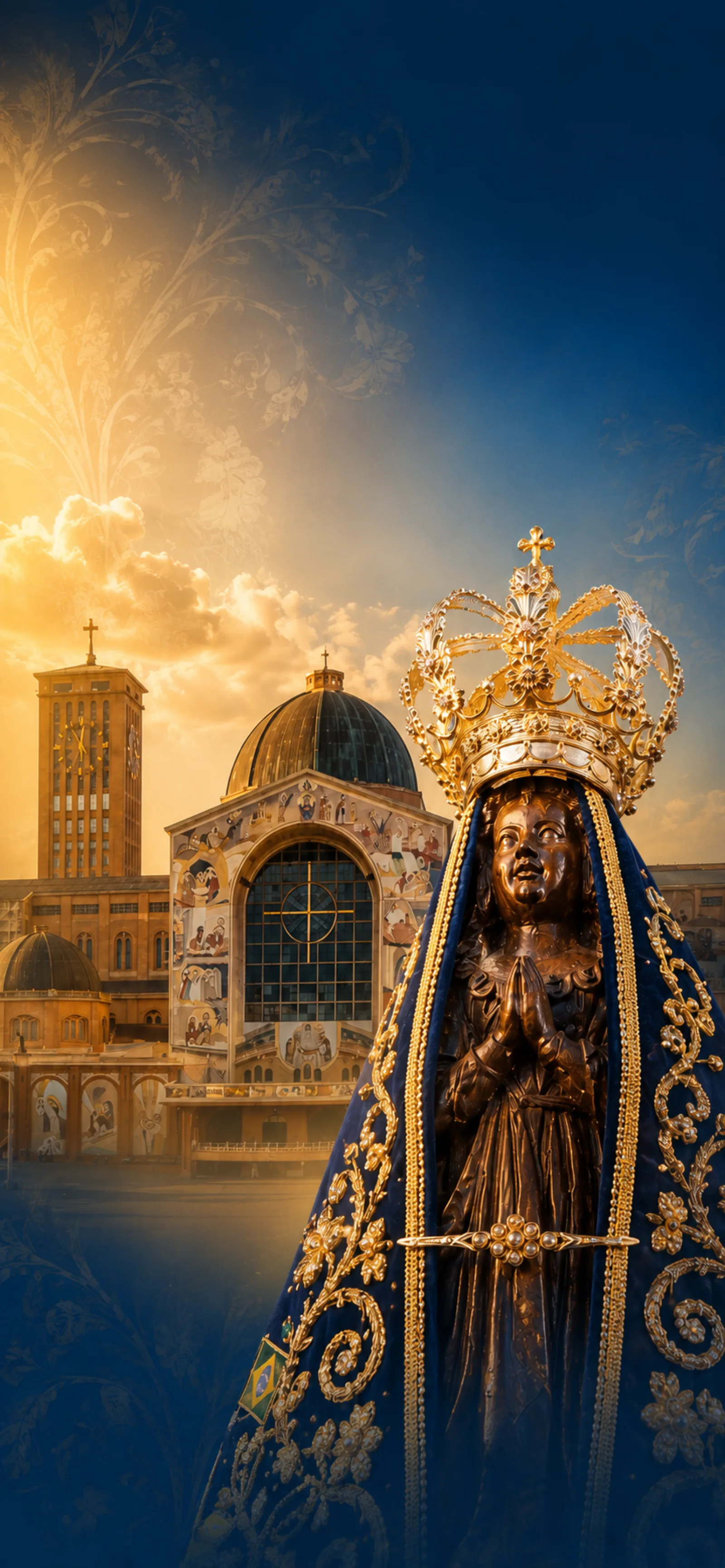 Santuário Nacional de Aparecida com a imagem de Nossa Senhora Aparecida
